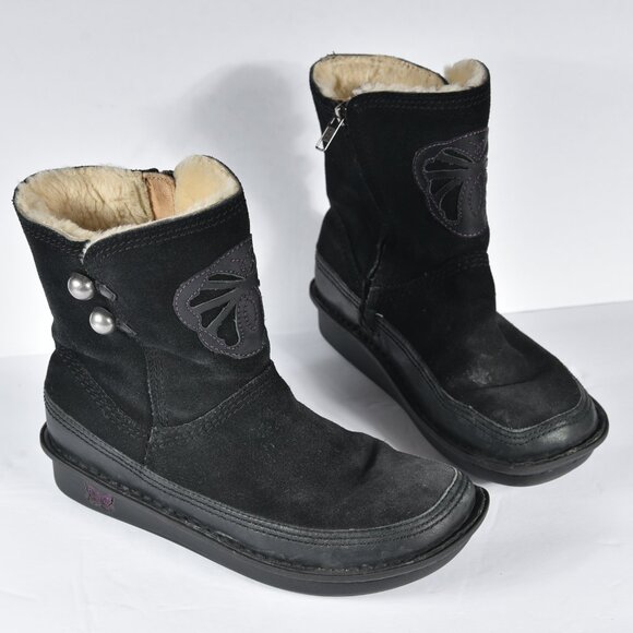Alegria Aspen Black Shearling Boot 37 - Picture 1 of 8